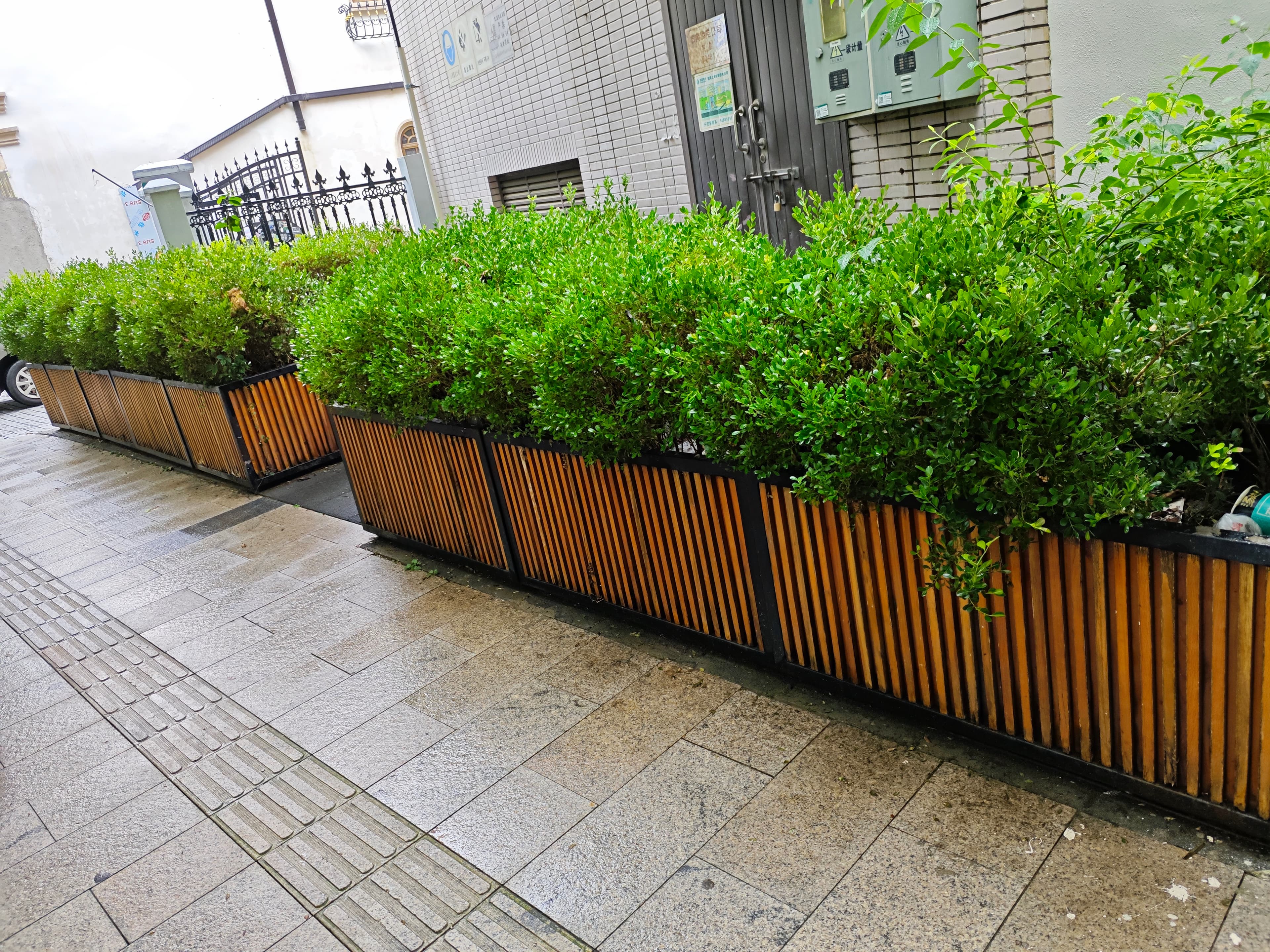 Outdoor wrought iron planter with customizable appearance 2
