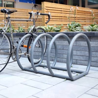 Fixable U-Shaped Bicycle Rack