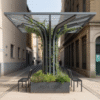 Urban Oasis Iron Shade Pergola: Alley Leisure Greenery Shading Facility (Iron Craft)