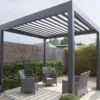 HANNAH Custom Outdoor Wrought Iron Pergola - Weatherproof Patio Structure with UV Protection for Garden and Backyard